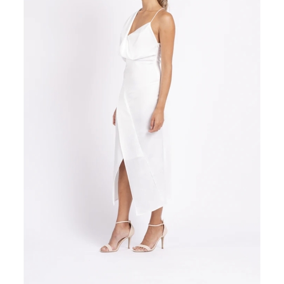 One Fell Swoop MUSE DRESS IN WHITE ON WHITE - Picture 2 of 3